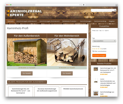 Theme WordPress Affiliate-Theme - kaminholzregal-profi.de