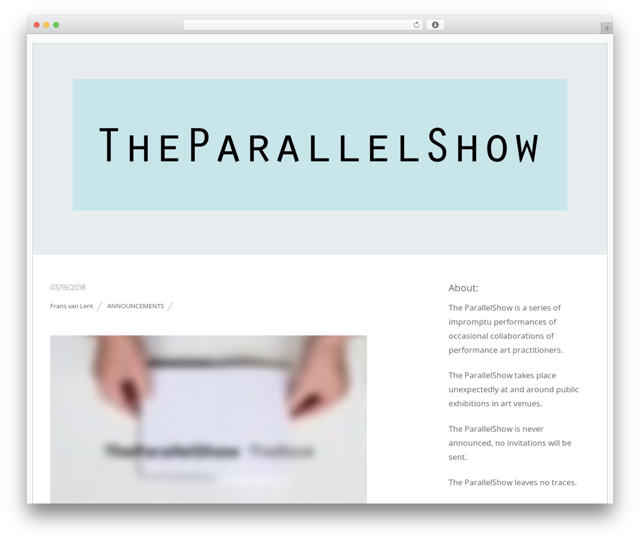 WordPress theme Themify Base - theparallelshow.com