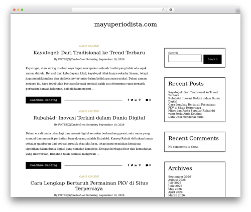 WordPress theme Writee - mayuperiodista.com WordPress theme Writee - mayuperiodista.com