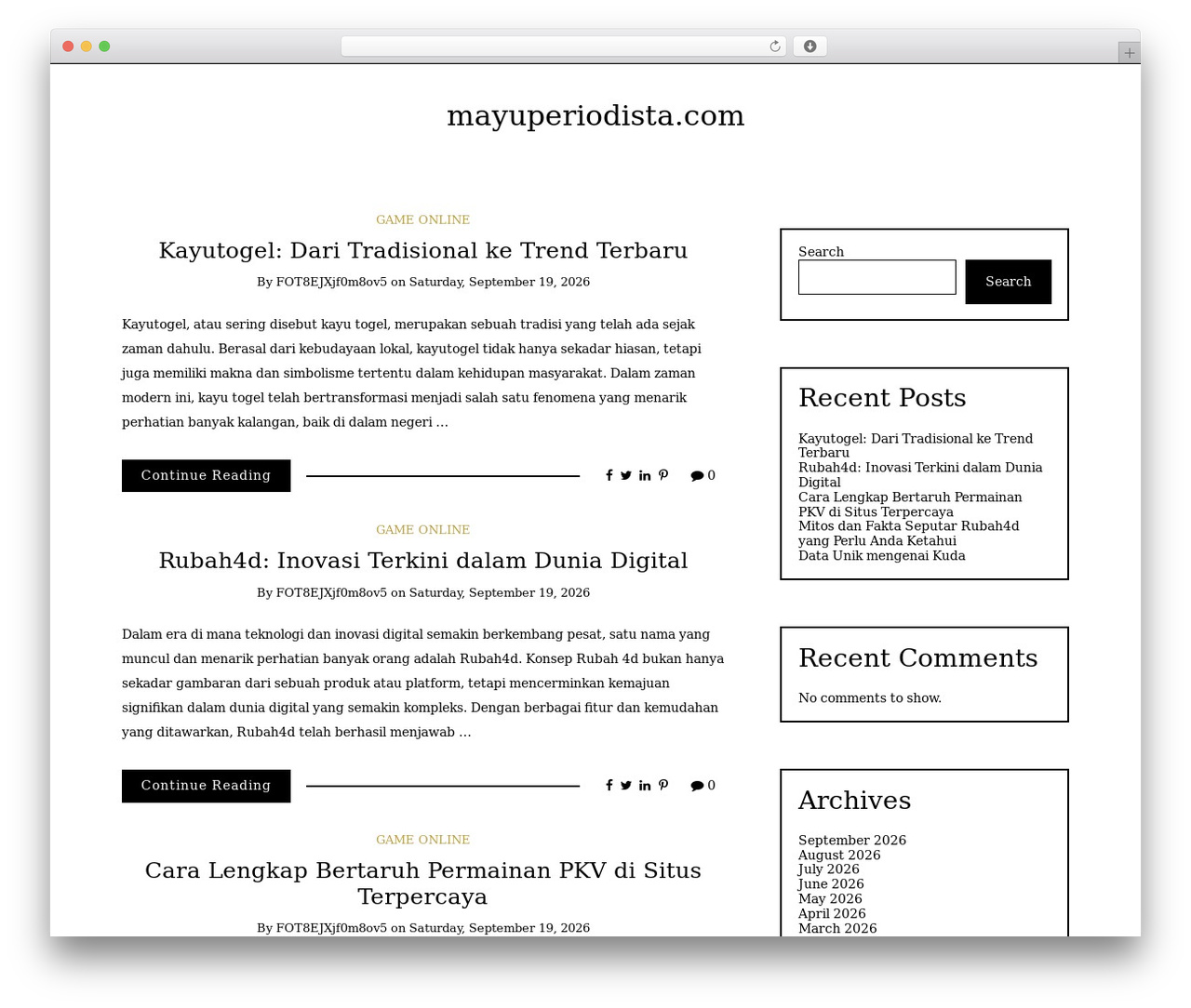 WordPress theme Writee - mayuperiodista.com WordPress theme Writee - mayuperiodista.com