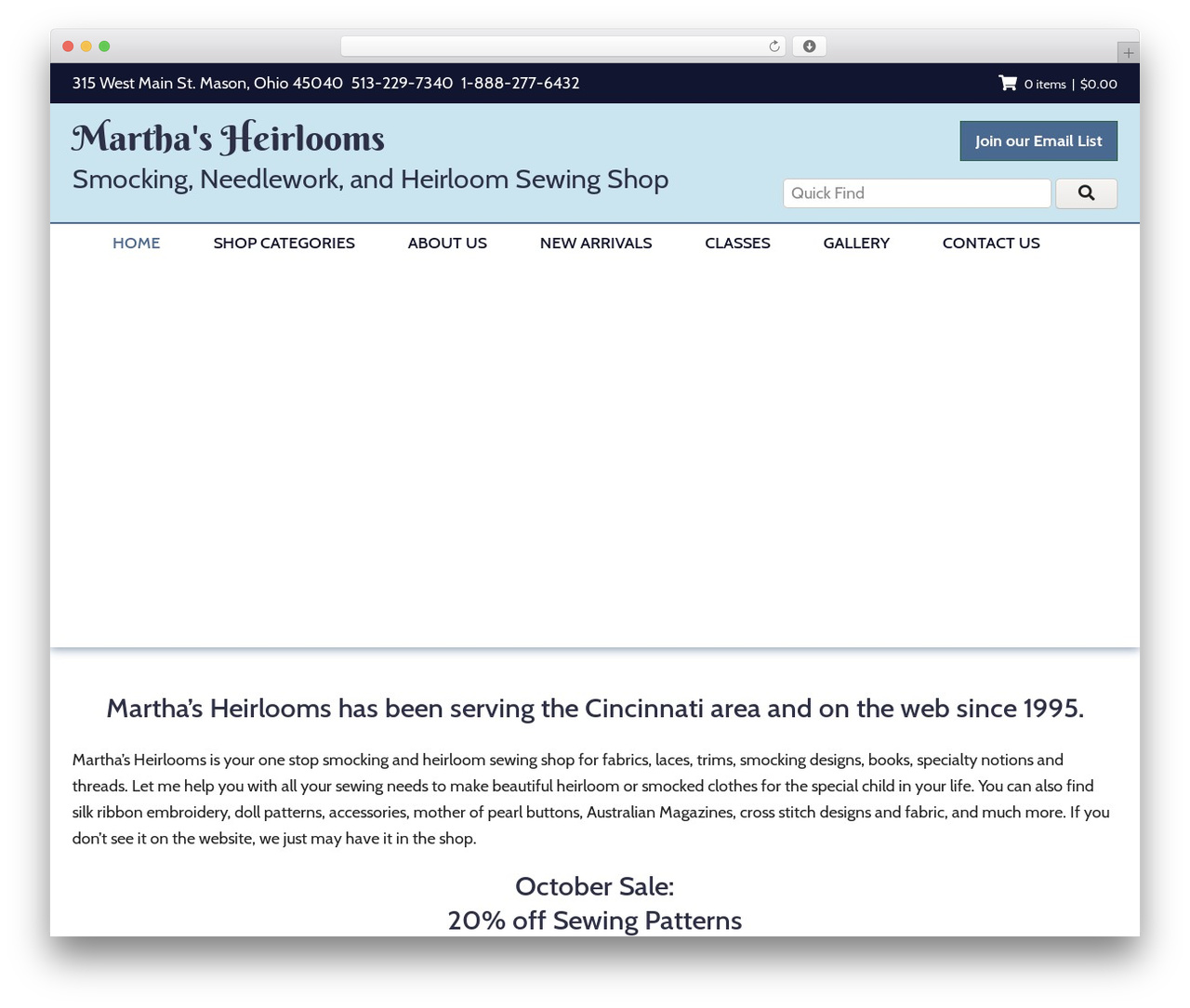 Your Web Layout WordPress theme - marthasheirlooms.com
