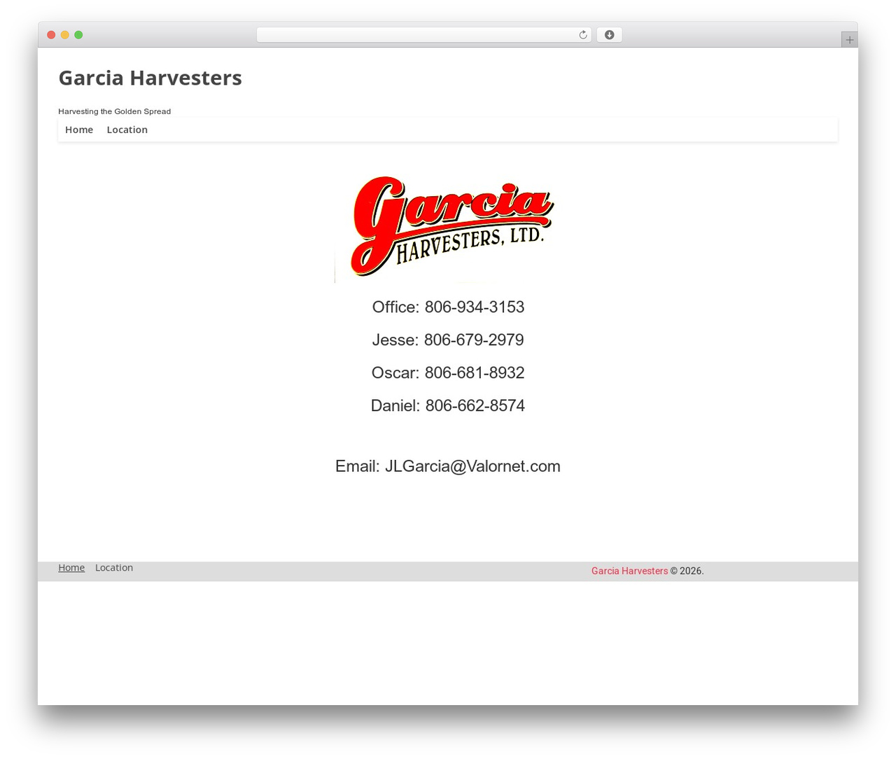 Cherry Framework WordPress theme - garciaharvesters.com