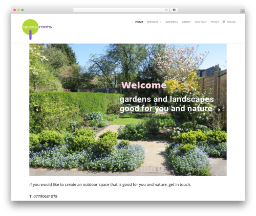 Create WordPress theme - grassrootsgardendesign.co.uk