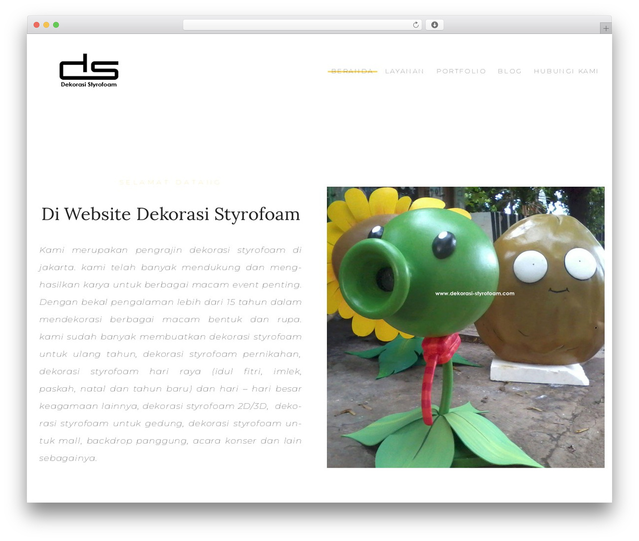 Interium WordPress theme - dekorasi-styrofoam.com
