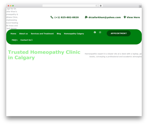 Medixi WordPress page theme - doctorzafarkhan.com
