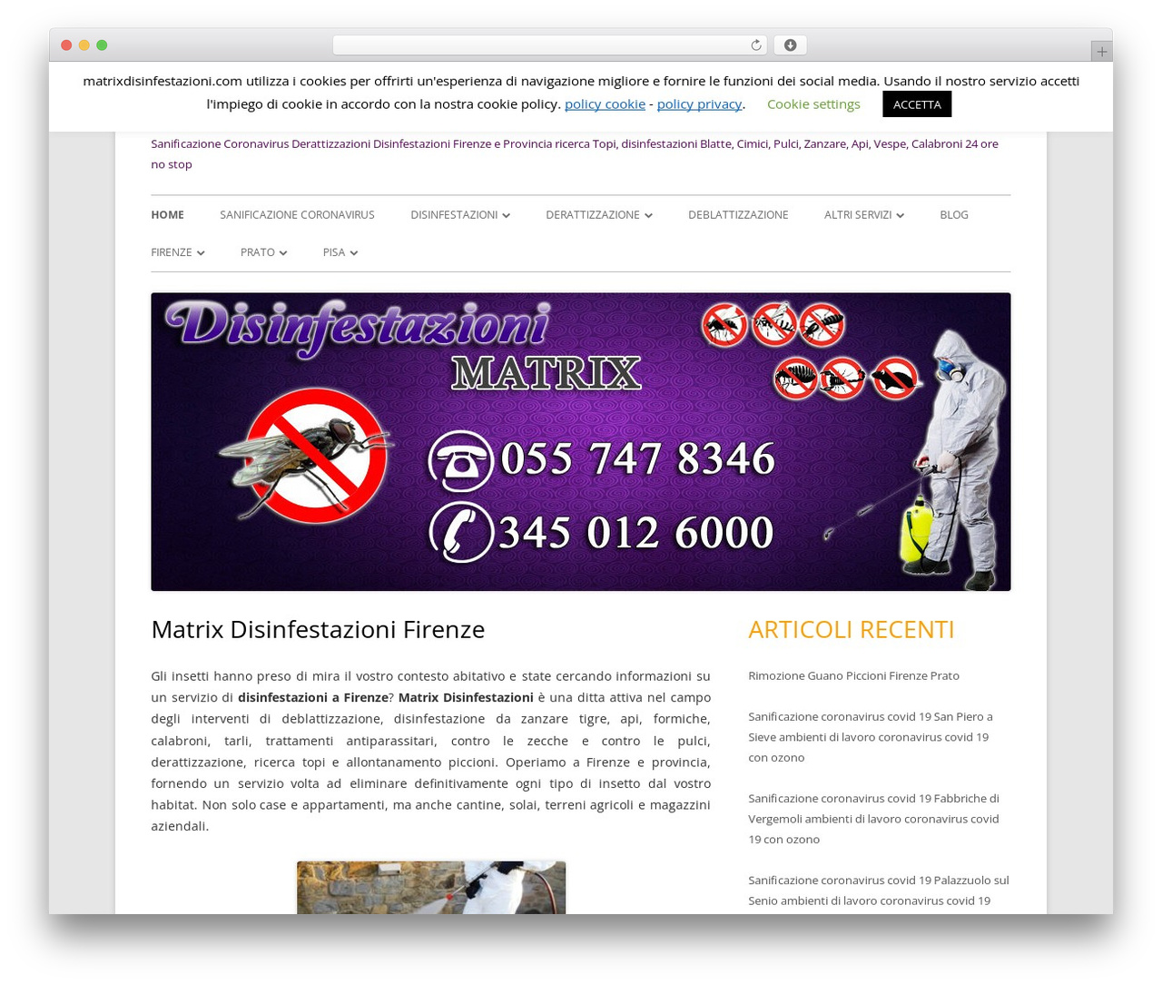 Theme WordPress Tiny Forge - matrixdisinfestazioni.com