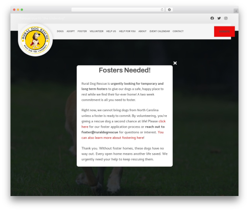 Buzz To The Rescues premium WordPress theme - ruraldogrescue.com
