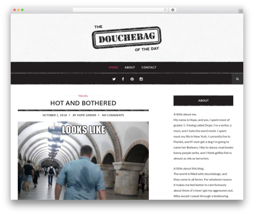 Hayes - Wordpress Theme WordPress theme - thedouchebagoftheday.com