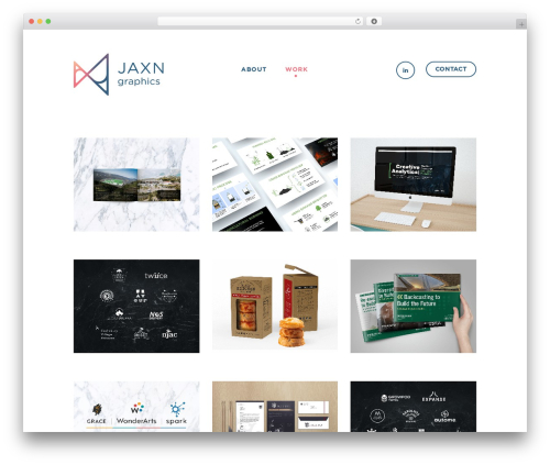 Illustrator WordPress theme design - jaxngraphics.com