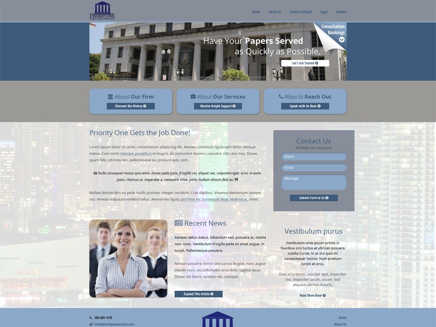 priorityoneprocess WP theme by Web.com | Advanced Custom Website Department