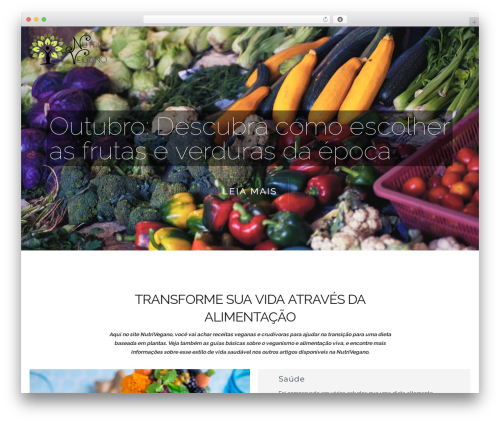 Rare WordPress theme - nutrivegano.com
