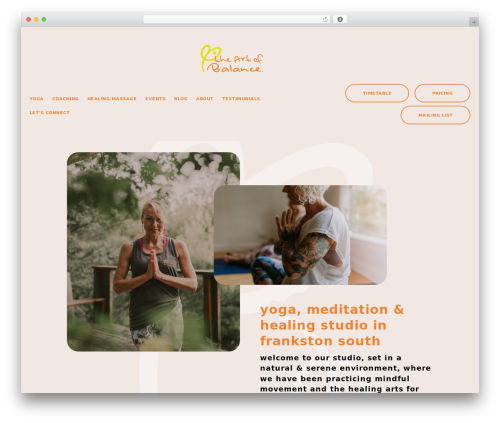 WordPress theme Divi - theartofbalance.com.au