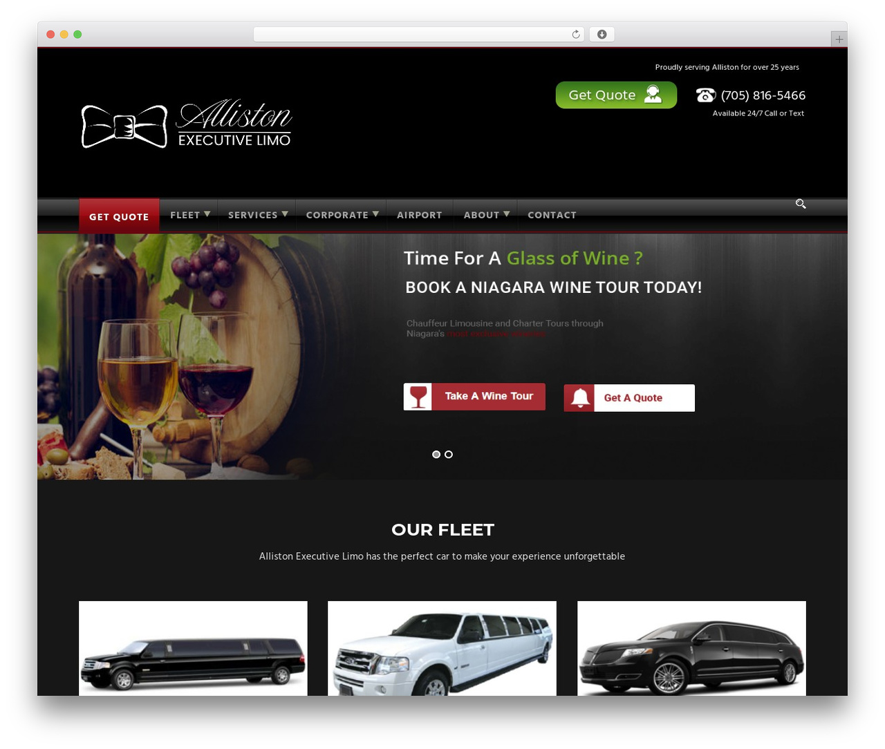 WordPress theme LimoKing - allistonexecutivelimo.com