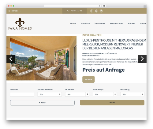 WP theme Realtyspace - fara-homes.com
