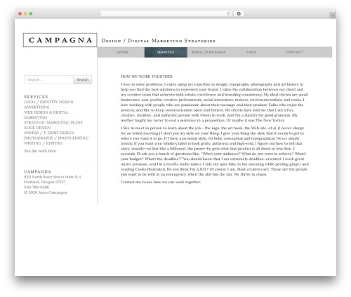 Bootstrap Basic best free WordPress theme - annacampagna.com