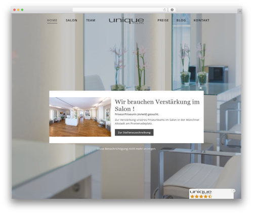 H-Code WordPress theme - unique-friseure.de