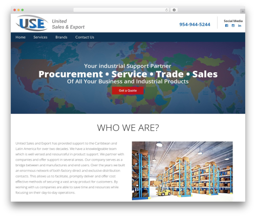 Lambda company WordPress theme - salesandexport.com