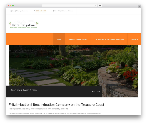 WordPress theme Tructor - fritzirrigation.com