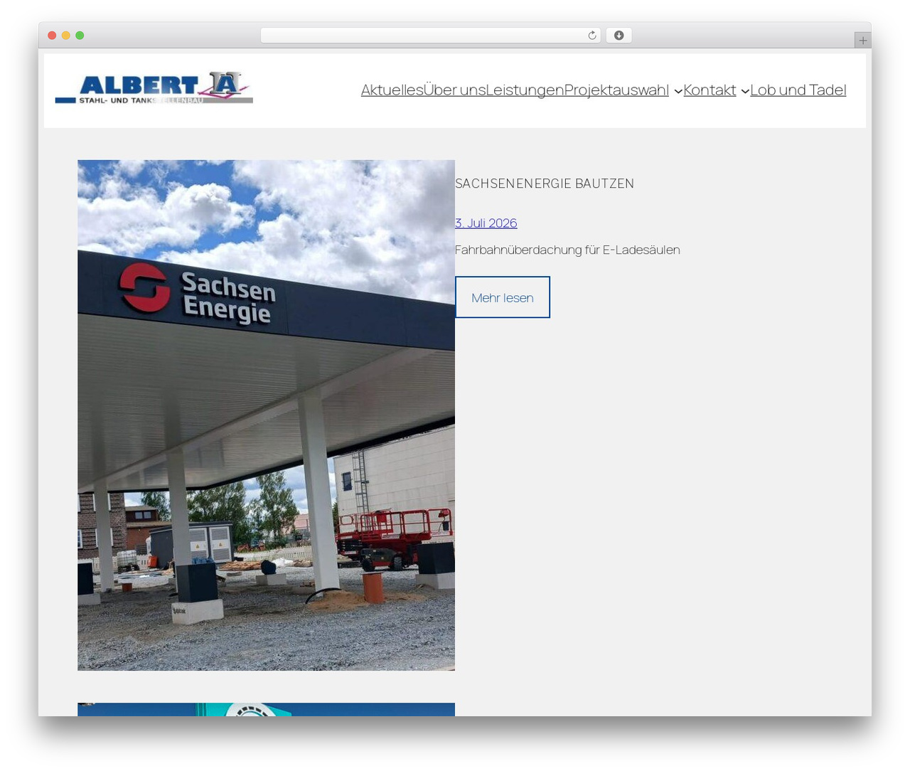 Ambitio WordPress theme - stahlbaualbert.de