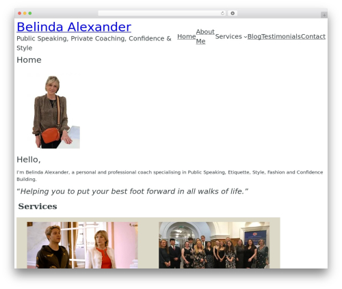 Blockbase WordPress theme - belindaalexander.com