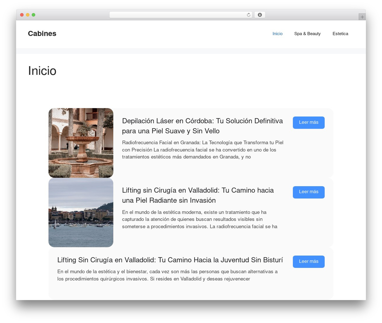 GeneratePress WordPress theme - cabines.es