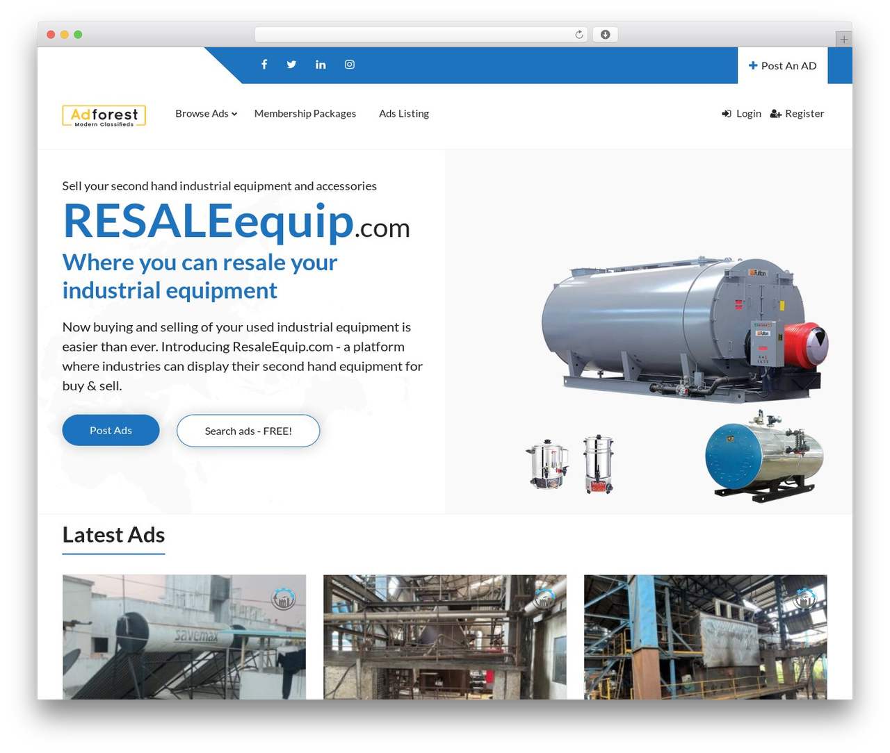 Theme WordPress adforest - resaleequip.com Theme WordPress adforest - resaleequip.com
