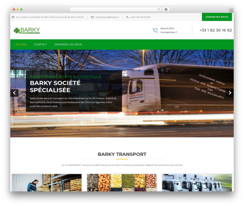 Transit Pro WordPress theme - transport-barky.fr