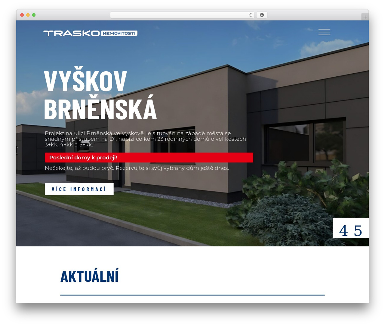 WordPress theme Divi - www.traskonemovitosti.cz