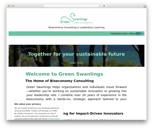 WordPress theme Sampler - greenswanlings.com