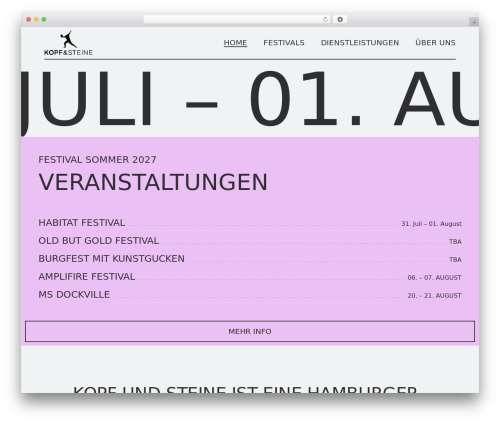 Bluhen WordPress theme - kopfundsteine.de