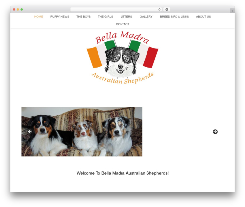 Nectar theme WordPress - bellamadraaussies.com