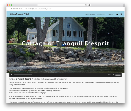 Rare WordPress theme - lakechamplaincottage.com
