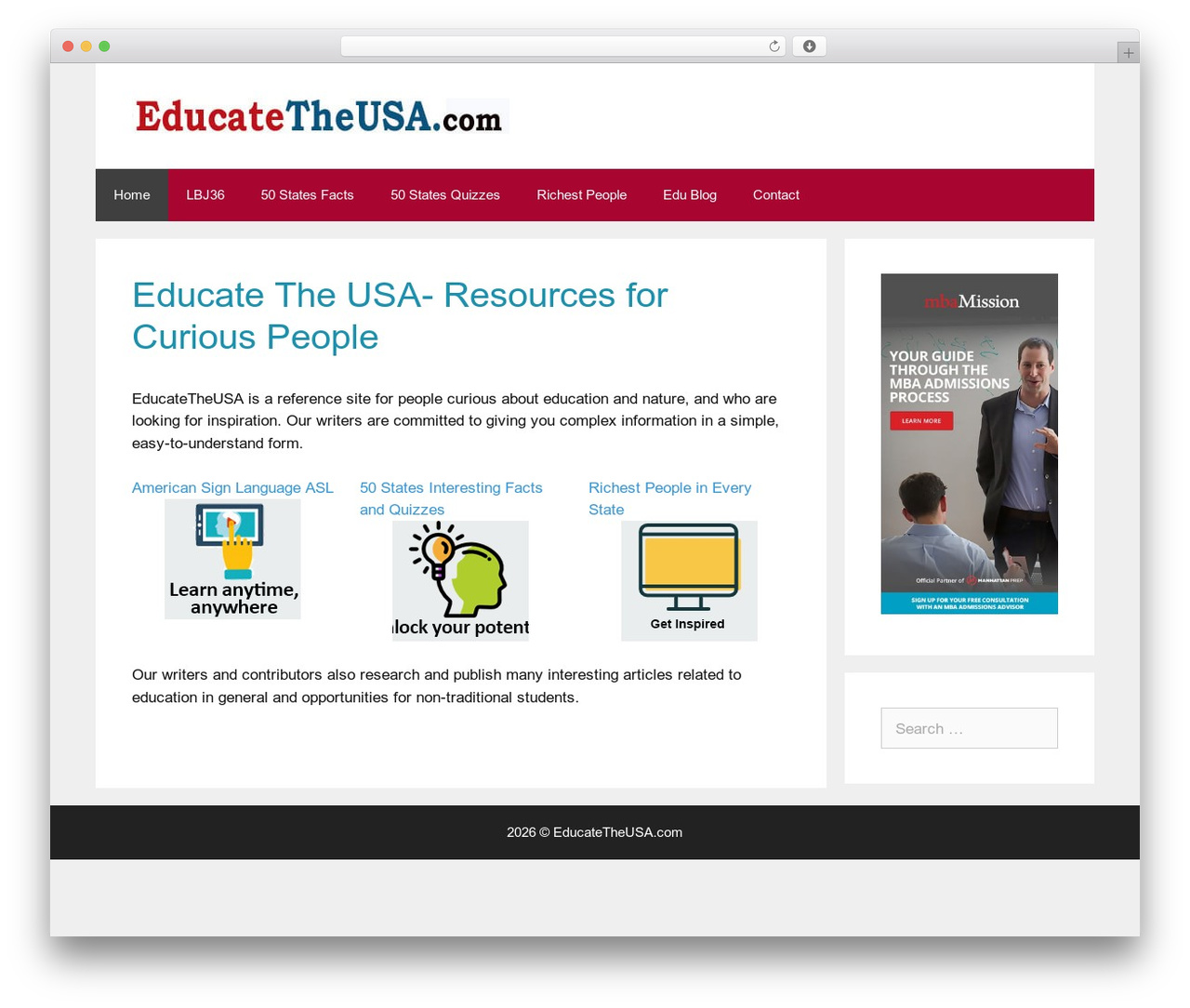 Theme WordPress GeneratePress - educatetheusa.com