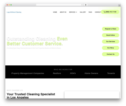 Wordpress Shuttle Framework WP theme - allaboutcleaningla.com