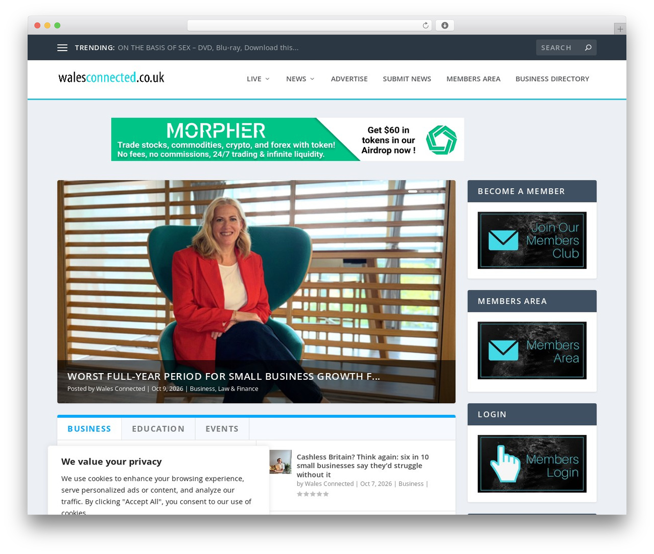 WordPress theme Extra - walesconnected.co.uk