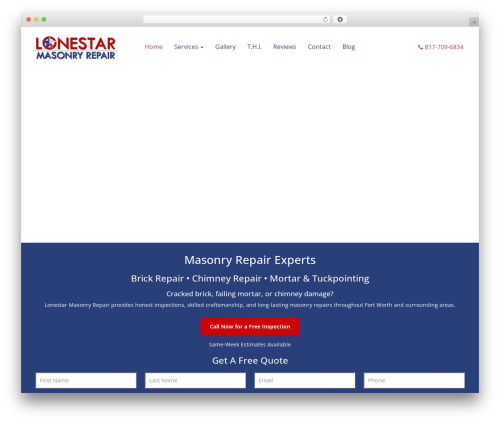Bootstrap Basic WordPress theme - lonestarmasonryrepair.com