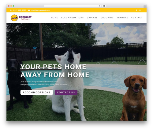 Divi premium WordPress theme - barkwaypetresort.com