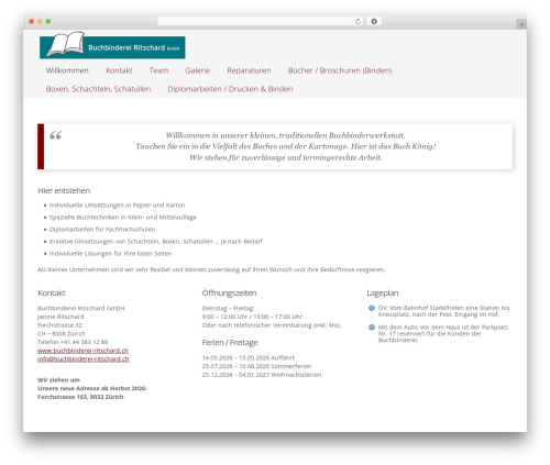 Mobius WordPress theme - buchbinderei-ritschard.ch