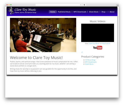 Toolset Starter WordPress theme - claretoymusic.com