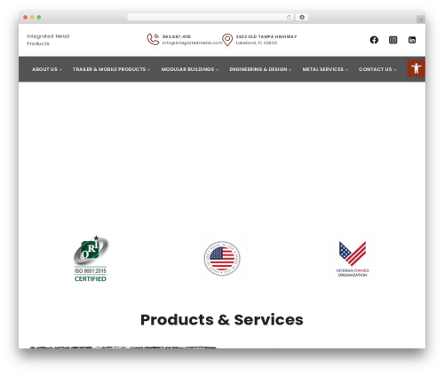 WordPress theme baseTheme - integratedmetal.com