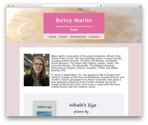WordPress theme Divi - betsymartinpoet.com