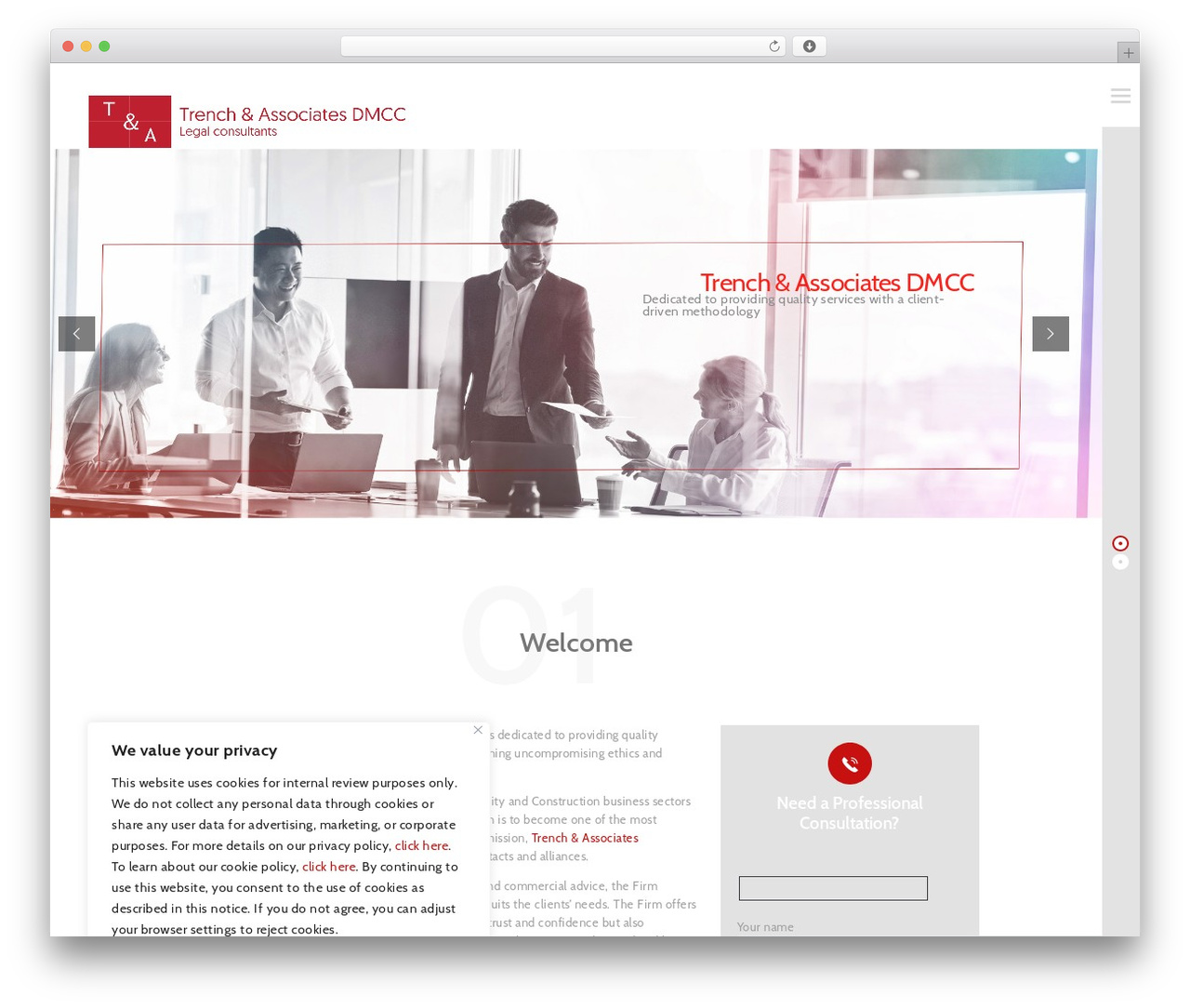 Dixon WordPress theme - trenchlaw.com