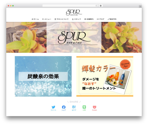 Sango theme gutenberg WordPress plugin - spur-hair.com