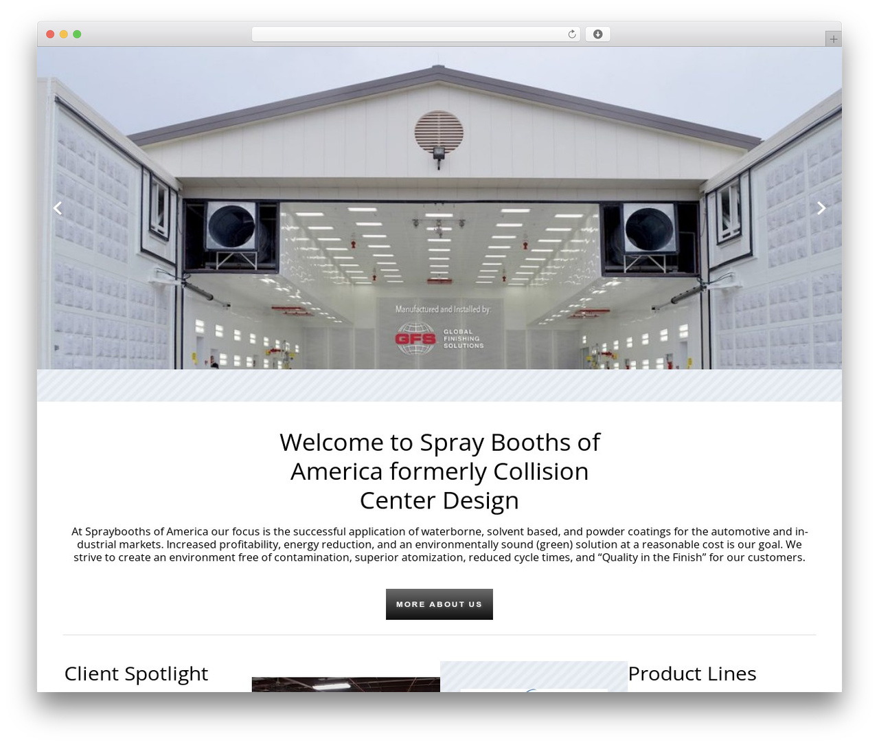 WordPress theme Constructor - sprayboothsofamerica.com