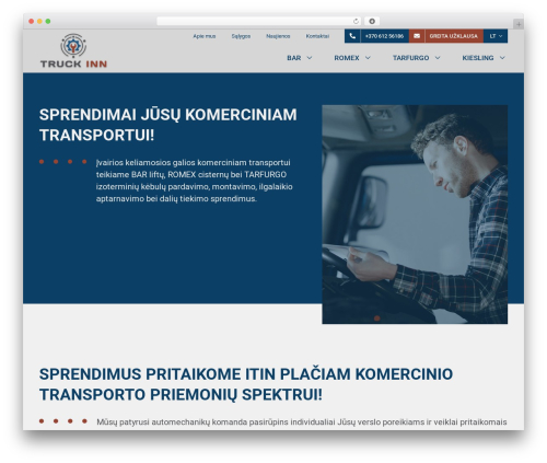 WordPress website theme codic - www.truckinn.lt