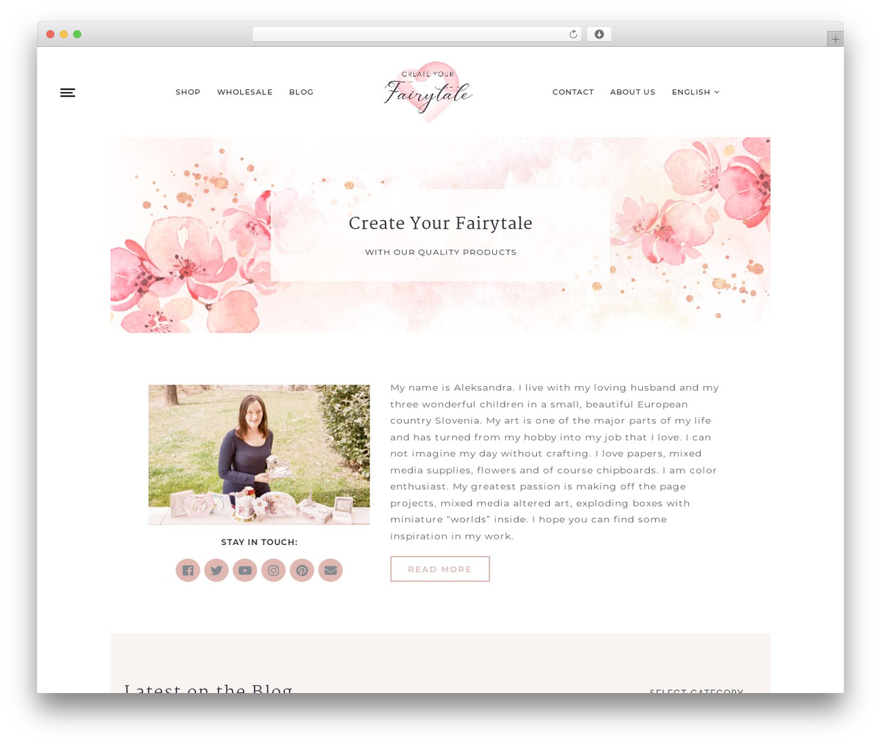 Ellie WordPress website theme - createyourfairytale.com