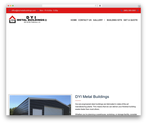 Constro WordPress store theme - dyimetalbuildings.com