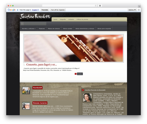 jb2 best WordPress theme - josefinabenedetti.com