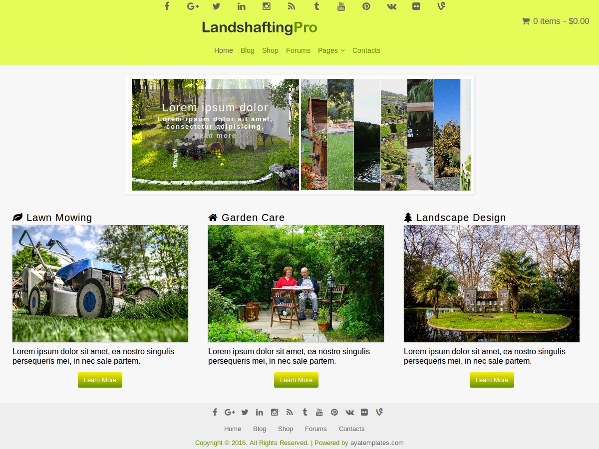 LandshaftingPro WordPress blog theme