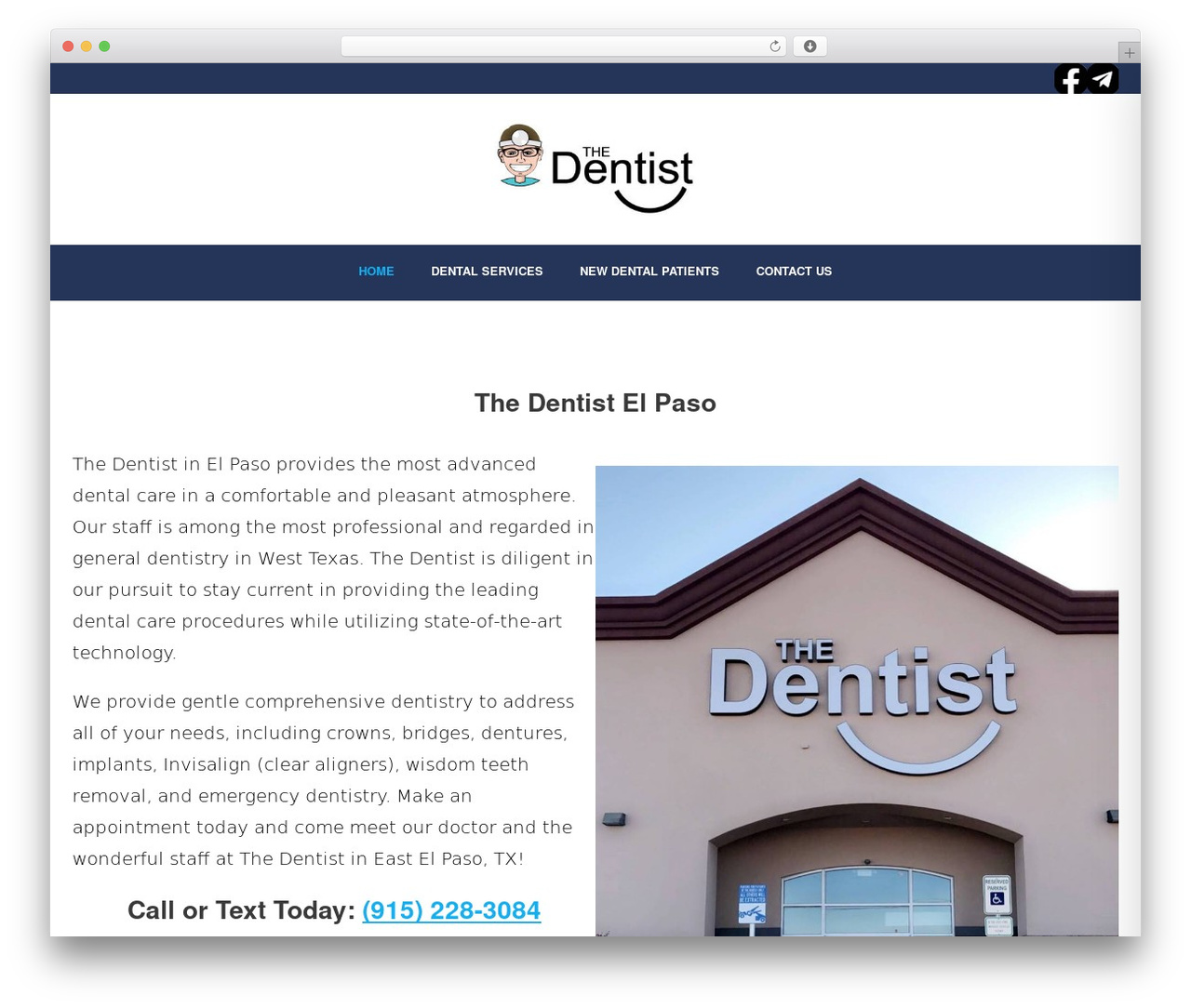 Shuttle WordPress theme - thedentistelpaso.com